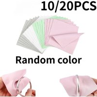 10/20pcs Polish Polishing Cloth Silver Color Cleaning Polishing Cloth Soft Clean Wipe Wiping Cloth, Suitable for wiping jewelry