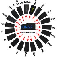 Universal Multi-function JMD King/Blue Transponder Car Key Chip for 4D/ID46/47/60/63/68/69/T5/72G E-Baby/Handy Baby2 Programmer