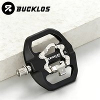 AliExpress BUCKLOS Bike Lock Pedals for SPD Dual Function MTB Pedal 9/16'' Nylon Fiber Mountain Bike Pedals Non-slip Bicycle Pedal PD-M650