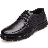 Echtes Leder Schuhe Flache Herren Freizeitschuhe Rindsleder Business Marke Männliche Schuhe Weich Bequem Schwarz
