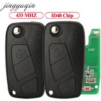 Jingyuqin 433MHZ ID48 2/3 Buttons Remote Car Key Alarm For Fiat Ducato Iveco Peugeot Boxer Citroen Relay 2006 2007 2008 SIP22