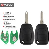 YIQIXIN 433Mhz ID46 Chip For Renault Master Traffic Vivaro Kangoo Movano Transmister 2003-2013 2 Buttons Ne73 VAC102 Blade