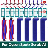 OSSIEAO Parts Compatible for Dyson Spot+ Scrub AI Accessories Main Brush Filter Side Brush