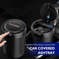 Alloy Car Ashtray Smell Proof Cigarette Ash Storage Cup Organizer For BMW M M2 M3 M4 M5 M6 E46 E90 E60 F30 E39 X1 X3 X4 X5
