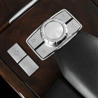 6Pcs Center Console Multimedia Button Cover For Mercedes For Benz E Class W212 10-15 Car Centre Multimedia Function Button Cover
