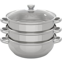 11Inch Steamer for Cooking, Stainless Steel Food Steamer Basket 3 Tier Vegetable Steamer Pot, Kitchen Steamer Cooker with Lid