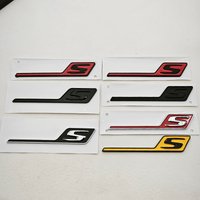 New 3D ABS Chrome Black Yellow S Badge Emblem Car Trunk Sticker for Mercedes AMG S C63S E63S GLE63S GLS63S GTS CLA45S Accessorie