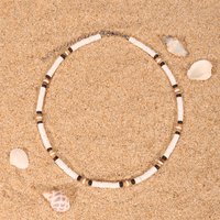 1PC Fashion Summer Beach Bohemia Natural White Shell Beads Necklace for Man Women Surfer Necklace Man Jewelry