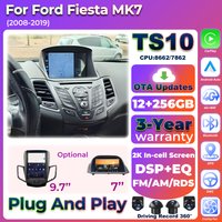 Radio samochodowe Android 16 Carplay do Forda Fiesta MK7 2009 2010 2011 2012 2013 -2017 Odtwarzacz multimedialny Ekran nawigacyjny Wifi Stereo