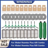Vacuum Accessories For iRobot Roomba Plus 405 Combo Plus 505 Combo Dust Bag Mop Cloth HEPA Filter Roller Side Brush Spare Parts