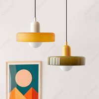 Nordycki Szklany Żyrandol Bauhaus do Jadalni, Salonu, Sypialni, Baru, Retro Żyrandol Dekoracyjny do Kawiarni, Oprawy Oświetleniowe
