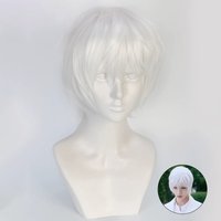 Cosplay Wig Kamen Rider Series Anime Wig Ukiyo Ace Short Anime Game Role-Play Wig Male White Anime Synthetic Wig for Anime Game