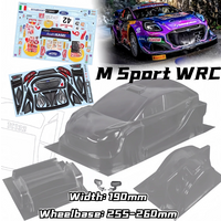 1/10 M Sport WRC Rally RC shell body 190mm width 258mm wheelbase Transparent no painted body shell for RC hsp PTG trax Tamiya
