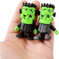 1/5 Pieces - 3D Printed Green Artificial Human Figurines, Made of Plastic, New Year Gifts, Quirky Birthday Gifts, Desktop Decoration Ornaments, Party Favor Fillers