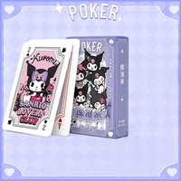 Sanrio Poker Kawaii Cartoon Kuromi Hello Kitty Cinnamoroll Melody Kids Playing Hobby Collectibles Card Games Toy Deck Collection