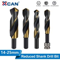 XCAN 1pc Reduced Shank HSS Twist Drill Bit 14 16 18 20 22 25mm Hole Saw Cutter for Metal Drilling Tool 12mm Shank