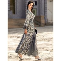 Eid V Neck Party Dress for Women Abaya Satin Muslim Caftan Robe Jalabiya Morocco Dubai Kaftan Islam Vestidos Largos Ramadan 2025