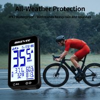 Bike Computer Wireless GPS Cycling Speedometer Odometer with 2.4" LCD Display Stand Backlight and Auto Sleep