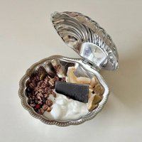 304 Stainless Steel Shell Shaped Dessert Dish Retro Rust-proof Condiment Plate Decorative French Style Butter Dish Photo Props