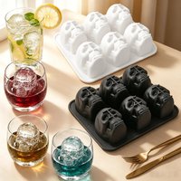 Halloween Skull Design Silicone Chocolate Mold Silicone Ice Tray Mousse Cake Mould Kitchen Bakeware Halloween Dessert Tools