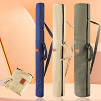 Large Capacity Fishing Rod Fish Pole Lure Tools Storage Waterproof Handbag Canvas Foldable Outdoor Fishing Rod Shoulder Bag
