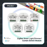 MOES Tuya ZigBee 3.0 Module de relais de commutateur d'éclairage intelligent 1/2/3 Gang Smart Life/Tuya App contrôle, fonctionne avec Alexa Google Home Yandex