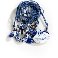 Blue And White Porcelain Ceramic Necklace Handmade Jewelry Wholesale Gift Accessories For Women #XN266