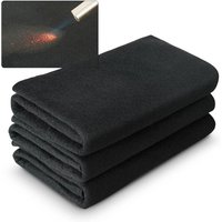 Durable 100*100cm Carbon Fiber Felt Fireproof Black Torch Shield Mat High-temperature Resistant Soldering Protective Pad