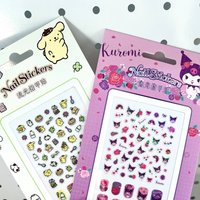 Genuine Sanrio Cartoon Print Nail Sticker Toys Kawaii Kuromi My Melody Pompompurin Pochacco Manicure Decal Girls Gifts