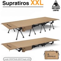 OneTigris SUPRATIROS Camping Cot Outdoor Extra Large Sleeping Cot Portable Folding Bed for Camping Travel Hiking Backpacking
