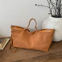 Large Capacity Casual Tote Bags For Women, Versatile Handbag Suede PU Leather Commuting Crossbody Shoulder Bag For Daily Used