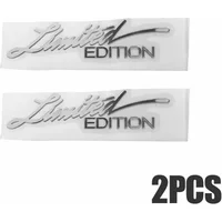 2* Universal Car Stickers Silver Limited Edition Logo Badge Badge Metal Sticker Decal Car Accessories