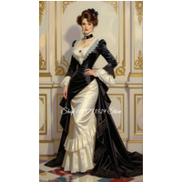 Lace Appliqué Vintage Victorian Medieval Evening Gown Corset Special Occasion Ball Gown Countess Evening Gown Customized Gown