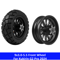 Front Wheel Hub for Kukirin G2 Pro DB 2024 Electric Scooter Wheel Hub with 9x3.0-5.5 Off-Road Tyre Assembly Replacement Parts