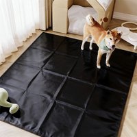Pure Black PVC Waterproof and Dustproof Pet Mat Multi Specification Seasonal Supply Durable Household Protection Pet Floor Mat