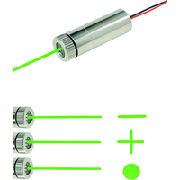 520nm 5mW Green Point Line Cross Laser Module Head Glass Lens Focusable Industrial ClassDC 3V-5VmanufacturerFree Customization