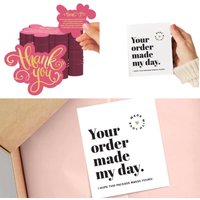 50pcs Thank You Card Small Business Supplies Thank You Cards for Business Party Thank You for Your Order Card for Gift Packaging