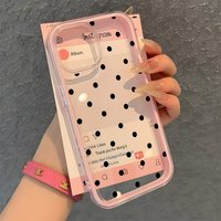 Black Polka Dot Pattern Phone Case For iPhone 17 16 15 14 13 12 11 Pro Max Plus Air 2 in 1 Candy Color Clear Silicone Soft Cover