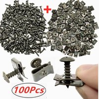 10Pc-100Pcs Mixed Car Metal Screw Tapping Fastener Clip U-Type Clip with Screw Anti-rust Protection Clip Screw Buckle Iron Sheet