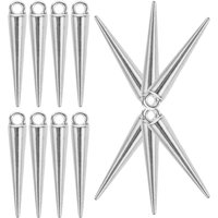 40Pcs Bulk Cone Spike Pendants Zinc Alloy Charms for Jewelry Making Bracelets Necklaces Keychains Punk Style Long Spike Pendants