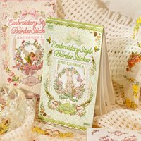 10sheets Flower garland Flower horn Sticker book DIY Scrapbooking Collage Decor Junk Journal Aesthetics Stickers