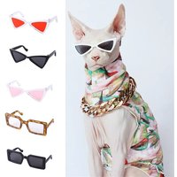 Personalise Sphynx Sunglasses Pet Accessories for Cats Puppy Kitten Goggles Windproof Glasses Pet Outdoor Traveling Supplies