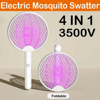 Foldable Electric Mosquito Swatter USB Charging Four-in-One UV Mosquito Killer Handheld Mosquito Killer Indoor and Outdoor Insec