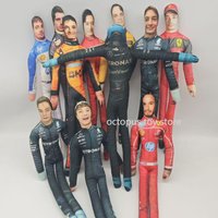 28cm George Russell Racing Driver Abstract Mouse Skeleton Toy Plushie Funny Separate Limbs Twisting Body Soft Stuffed Doll Gifts