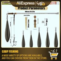 Carp Fishing Helicopter & Ronnie Rig Set with Coated Lead Weights, Ready Tied Anti Tangle Durable, Available in Weights 40G-120G