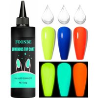 Luminous Top Coat UV/LED Gel Fluorcent Nail Polish Gel Magic Topcoat Nail Gel Polish Manicure Tools Nail Art Decorations