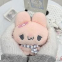 Sweet Plush Toy Rabbit Pendant Adorable Band-Aid Cartoon Design for Bag Charm