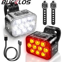 AliExpress BUCKLOS 10 LED Bicycle Light High Bright Bike Rear Light Waterproof Bicycle Front Lights Type-C Charging Cycling Lamp