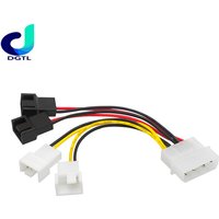 4-Pin Molex To 3-Pin Fan Power Cable Adapter Connector 12v*2/ 5v*2 Computer Cooling Fan Cables For CPU PC Case Fan Cable