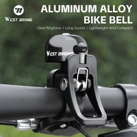 WEST BIKING Retro Bicycle Bell Aluminum Alloy Crisp Loud Sound Bike Bell for 22.2mm Handlebar Waterproof Cycling Safety Warning